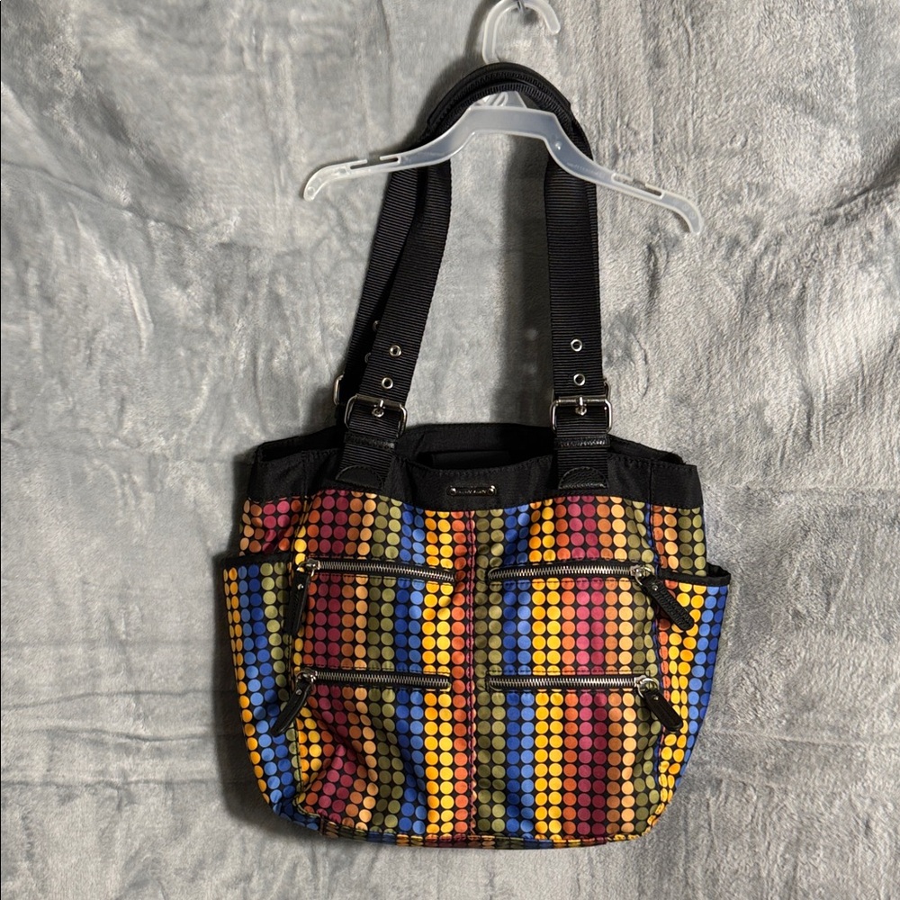 Franco Sarto Tote bag Colorful Striped with small mini bag snaps in or comes out